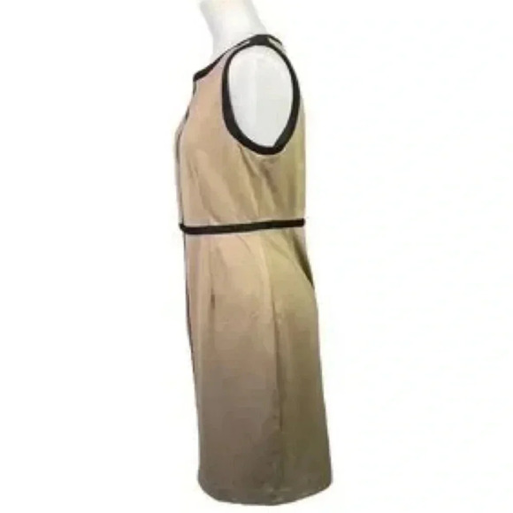 CALVIN KLEIN EUC WOMENS DRESS TAN BLACK FALL WINTER DRESSES CASUAL HOLIDAY SZ 8 - Picture 4 of 8